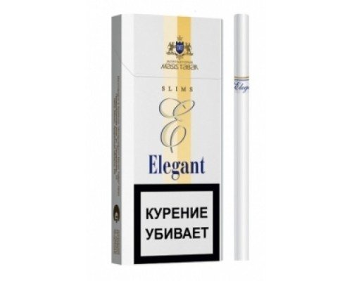 Купить Сигареты Элегант Белый Слим (Elegant White Slims 6.2/100) по оптовой цене