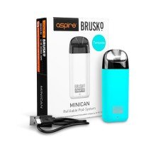 Перезаправляемая Под-система Бруско Миникан (Brusko Minican) 350 mah, Бирюзовый