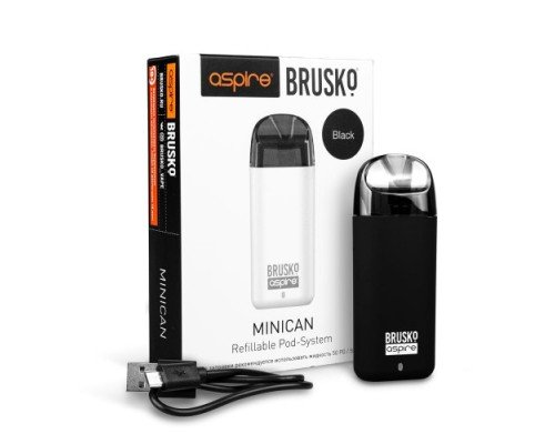Купить Перезаправляемая Под-система Бруско Миникан (Brusko Minican) 350 mah, Чёрный по оптовой цене